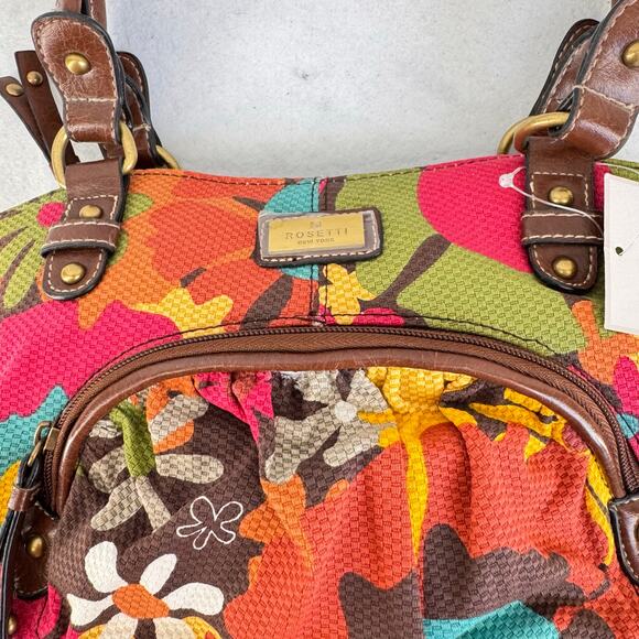 Rosetti Eden Floral Mini Shopper Bag Brown Handles Boho Retro Y2K shoulder bag - Picture 10 of 10